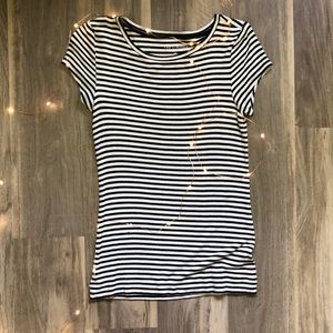 Black and White Striped Tee 🖤